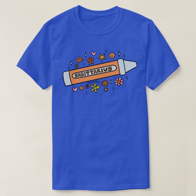 Sagittarius Crayon T-Shirt (Design Front)