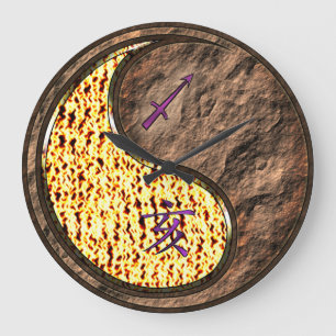 Sagittarius & Earth Boar Large Clock