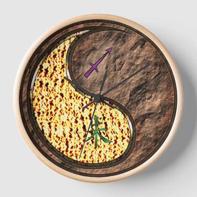 Sagittarius & Earth Goat Clock (Front)