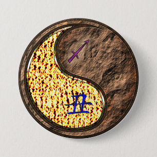 Sagittarius & Earth Ox 3 Inch Round Button