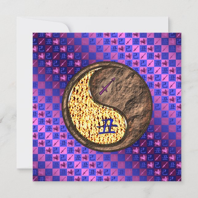 Sagittarius & Earth Ox Card (Front)