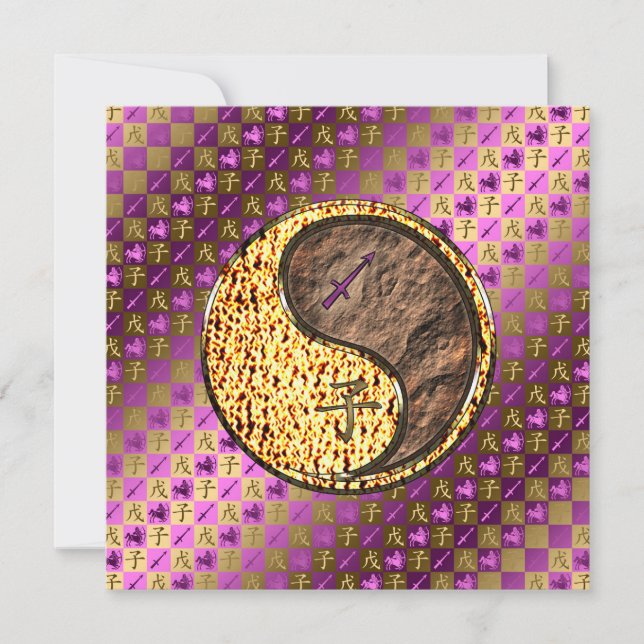 Sagittarius & Earth Rat Card (Front)