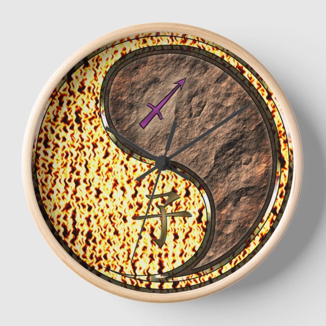 Sagittarius & Earth Rat Clock (Front)
