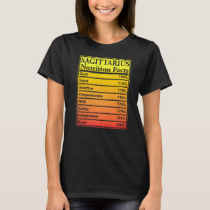 Sagittarius Facts Horoscope Zodiac Sign Apparel T-Shirt