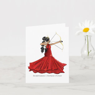 Sagittarius Femme Déesse - Carte d'anniversaire