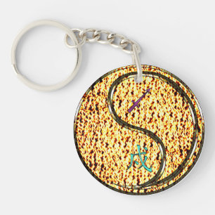 Sagittarius & Fire Dog Keychain
