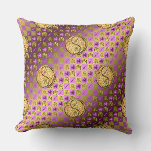 Sagittarius & Fire Dragon Throw Pillow