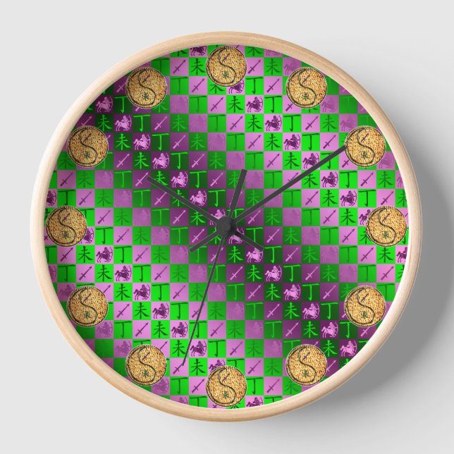 Sagittarius & Fire Goat Clock (Front)