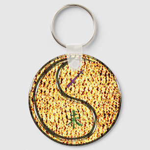 Sagittarius & Fire Goat Keychain