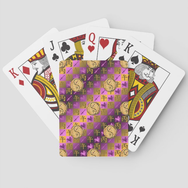 Sagittarius & Fire Horse Playing Cards (Back)