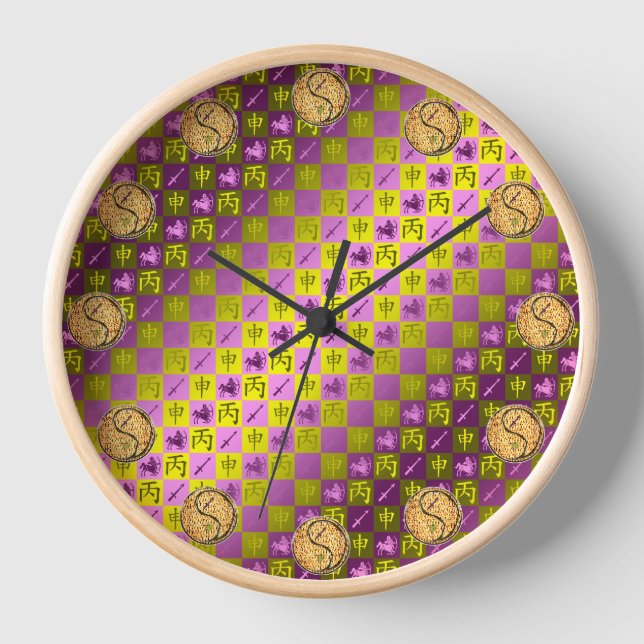 Sagittarius & Fire Monkey Clock (Front)