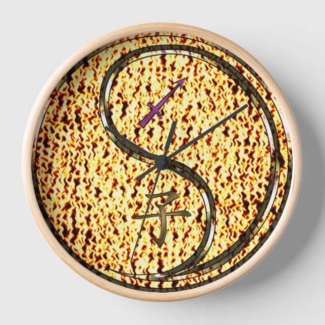 Sagittarius & Fire Rat Clock (Front)