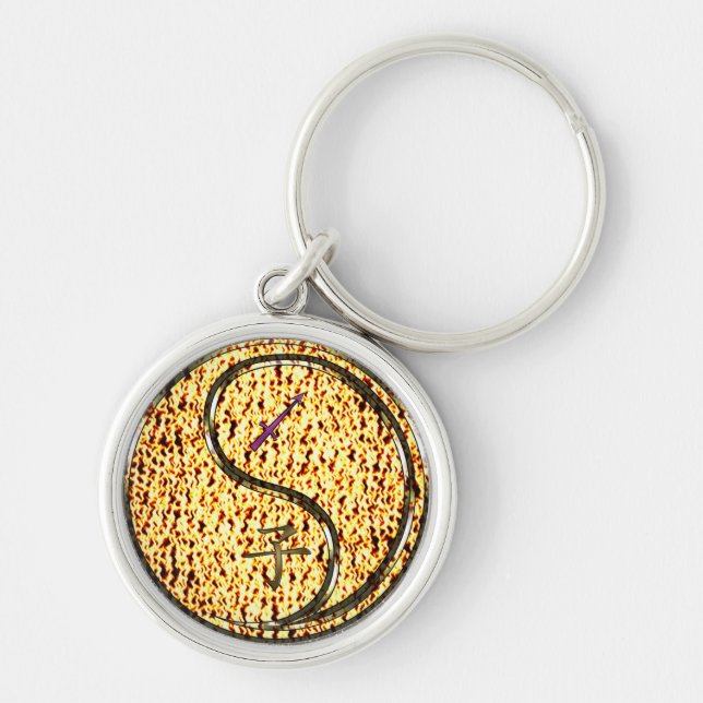 Sagittarius & Fire Rat Keychain (Front)