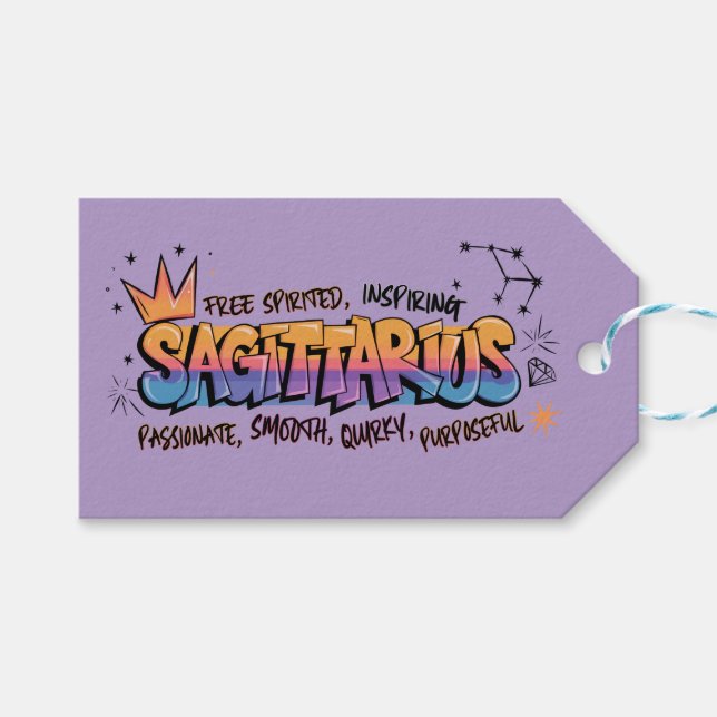 Sagittarius Gift Tags (Front (Horizontal))