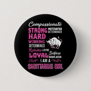 Sagittarius Girl Birthday Shirts Funny November 2 Inch Round Button