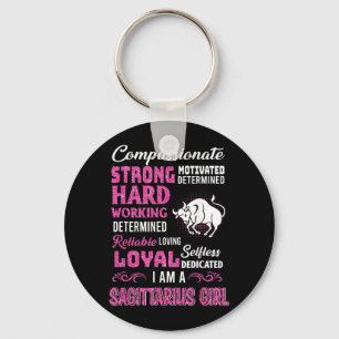 Sagittarius Girl Birthday Shirts Funny November Keychain