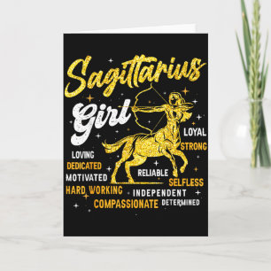 Sagittarius Girl Queen Woman November Birthday  Card
