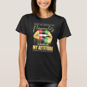Sagittarius Girl Womens Melting Lips Black Zodiac  T-Shirt