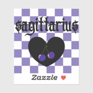 Sagittarius Gothic Aesthetic Chequered Cherry Art
