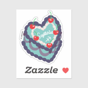 Sagittarius Heart Cake 