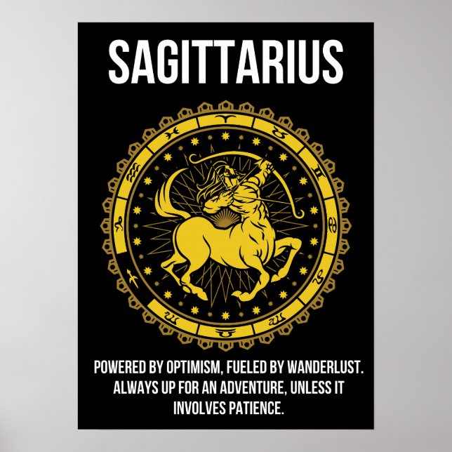 Sagittarius - Horoscope, Funny Zodiac Sign Humour (Front)