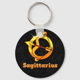 Sagittarius illustration keychain