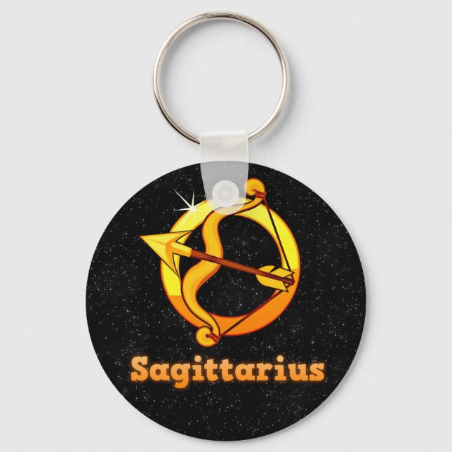 Sagittarius illustration keychain (Front)
