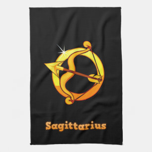 Sagittarius illustration kitchen towel