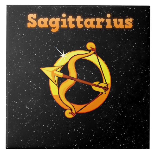 Sagittarius illustration tile (Front)
