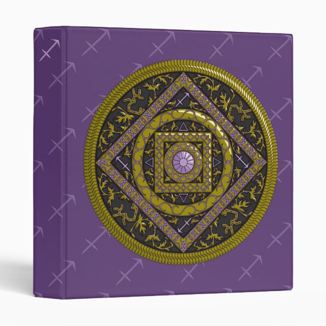 Sagittarius Mandala Classeur (Devant/Côté)