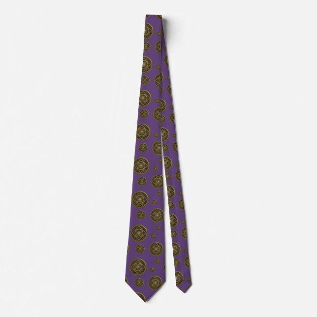 Sagittarius Mandala Men's Neck Tie (Front)