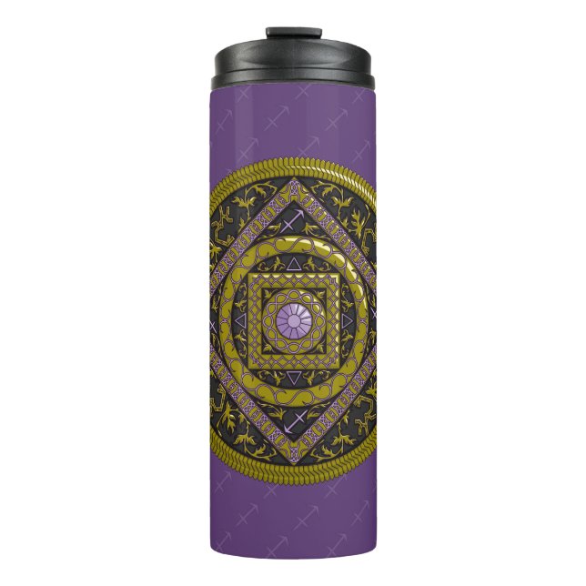 Sagittarius Mandala Thermal Tumbler (Front)