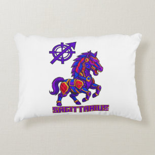 Sagittarius Mecha Stallion Warrior Art Accent Pillow