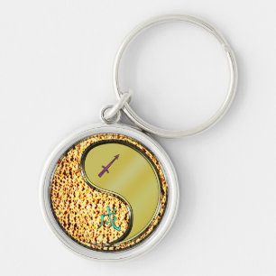 Sagittarius & Metal Dog Keychain