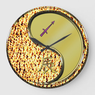 Sagittarius & Metal Dragon Large Clock