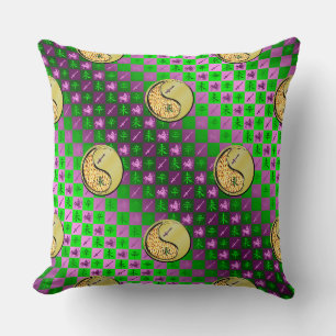 Sagittarius & Metal Goat Throw Pillow
