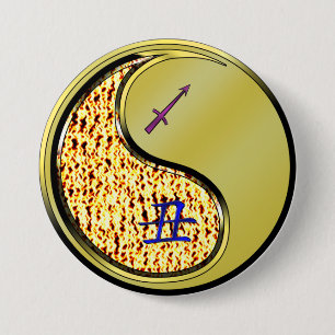 Sagittarius & Metal Ox 3 Inch Round Button
