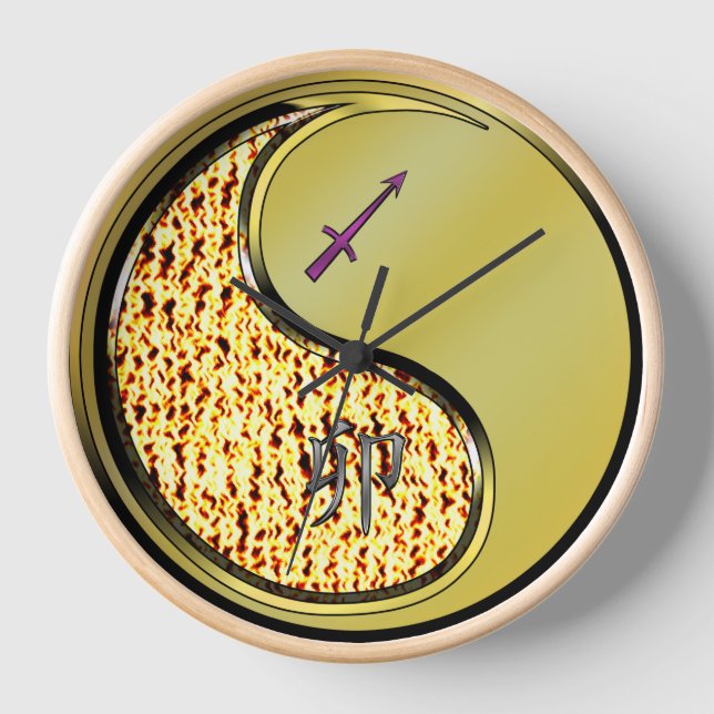 Sagittarius & Metal Rabbit Clock (Front)