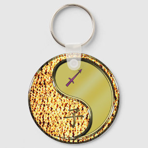 Sagittarius & Metal Rat Keychain