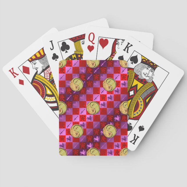 Sagittarius & Metal Tiger Playing Cards (Back)