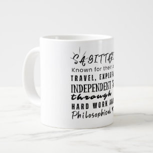 Sagittarius Motivational Quotes Zodiac Sign  Large Coffee Mug