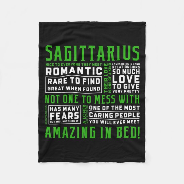 Sagittarius Personality Quote Astrology Funny Fleece Blanket (Front)