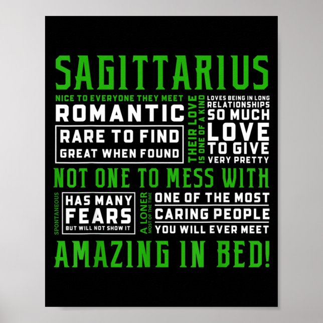 Sagittarius Personality Quote Astrology Funny Poster (Front)