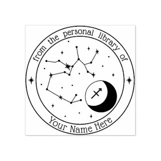 Sagittarius Personalized Zodiac Book Stamp