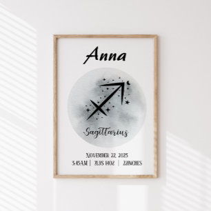 Sagittarius Personalized Zodiac Custom name Poster