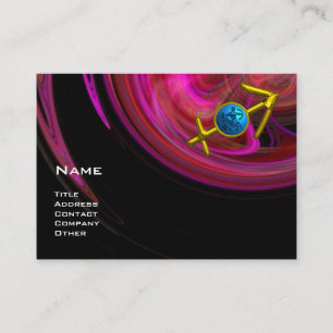 SAGITTARIUS - pink violet purple black red blue Business Card