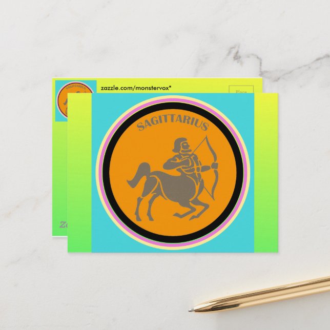 Sagittarius Postcard (Front/Back In Situ)