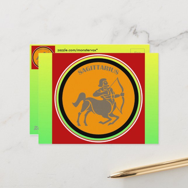 Sagittarius Postcard (Front/Back In Situ)