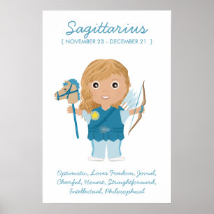 Sagittarius - Poster Horoscope pour fille