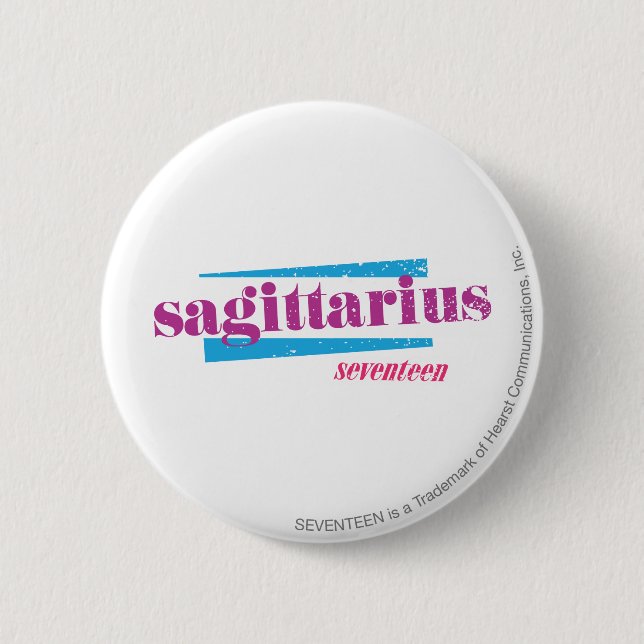 Sagittarius Purple 2 Inch Round Button (Front)